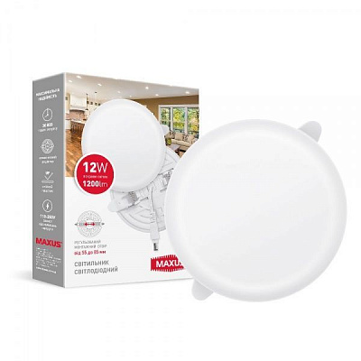 Светильник точечный Maxus 12 Вт 4100 К белый 1-MSP-1241-CA 