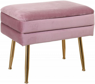 Сундук-пуф Yves 50х34,5х42 см пудровый 