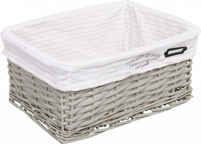 Корзинка плетеная Tony Bridge Basket с текстилем 35х25х16 см HQN20-4AB-4 