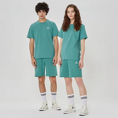 Шорты Converse GO-TO EMBROIDERED STAR CHEVRON FLEECE SHORT 10023875-346 р. L зеленый