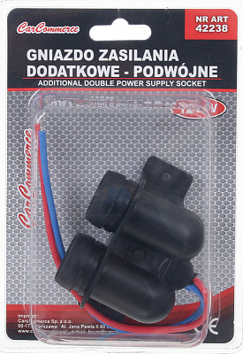 Разъем питания CarCommerce дополнительный двойной 12 В/ 24 В