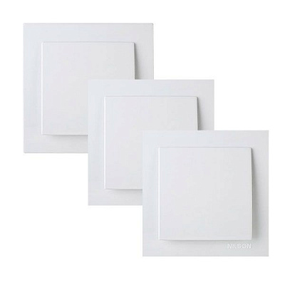 Вимикач одинарний Nilson Touran білий 3 шт