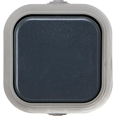 Выключатель одноклавишный UP! IP54 без подсветки 10 А 250В серый HSN-SWP.H2B54G1W1-GR