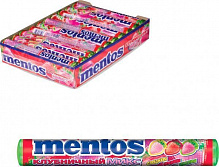 Цукерки жувальні Perfetti - Van Melle драже жувувальні Mentos Полуничний мікс 37 г 