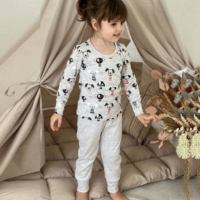 Пижама для мальчиков Blanka Щенок р.92 серый 110211 