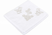 Крижма Home Line 90x90 білий із сріблястим