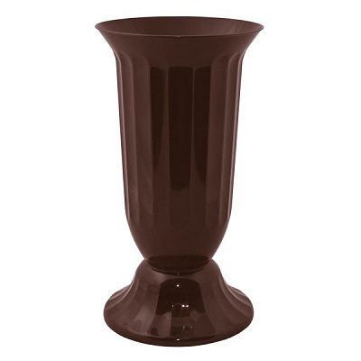 Вазон пластиковый Алеана Флора круглый 2л темно-коричневый (114037) 