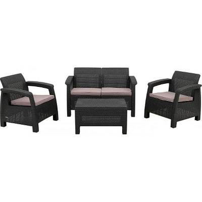 Комплект мебели Curver Corfu антрацит 