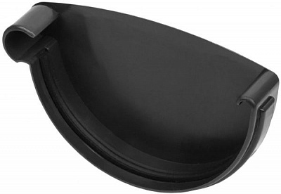 Заглушка желоба левая RoofOK 120 мм графит 