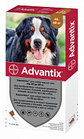Краплі від бліх і кліщів Bayer Advantix для собак вагою 40-60 кг 4 шт. x 6 мл