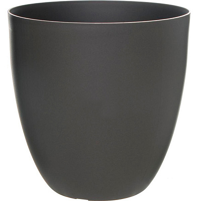 Горщик пластиковий Plastiken Maceta TES круглий 23,6л антрацит