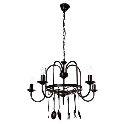 Люстра подвесная Vitaluce 5xE14 старая бронза V1372/5 