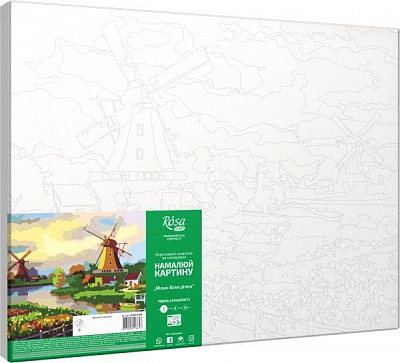 Картина за номерами Млин біля річки 35х45 см Rosa Start