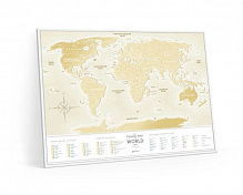 Скретч-карта Travel Map Gold World (рус.) 1DEA.me 