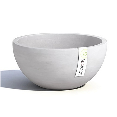 Вазон пластиковый Брюссель 30x14x6,5 круглый 6,5л серый 