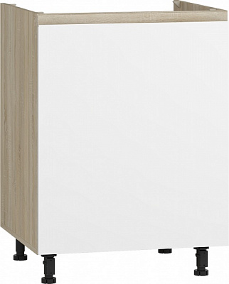 Тумба нижняя под мойку МС Джетта 60х82х54,2 см, белый бриллиант/дуб сонома Грейд