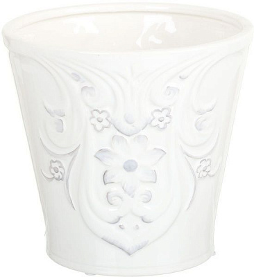 Кашпо керамическое Букет круглый (LJ16A0160D) кремовый 