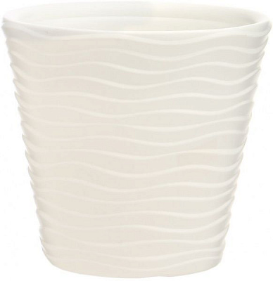 Горшок пластиковый Prosperplast Wawe круглый 26л белый (71064-449) 