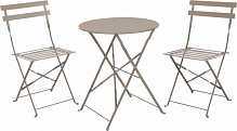 Комплект мебели коричневый стол D60х71 см + 2 кресла 41х45х81 см CK9201020