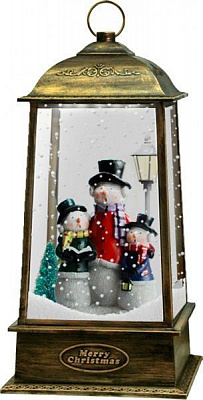 Декорация новогодняя Сувенир Фонарик что снежит 32 см L163S2-C 