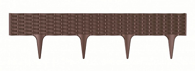 Забор декоративный Prosperplast Garden Border 3900х18х160 мм коричневый