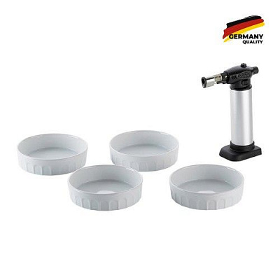 Набір порційних форм для крем-брюле з фламбіратором Manou Kela