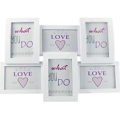 Фоторамка прямоугольная Коллаж 6 шт белая