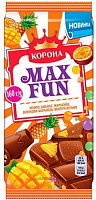 Шоколад Макс Фан молочний ягідний мікс 160 г