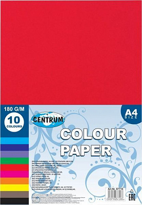 Папір кольоровий А4 10 аркушів 87716 Centrum