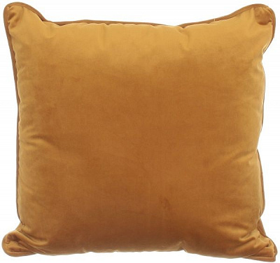 Подушка декоративная Велюр с кантом 45x45 см горчичный La Nuit 