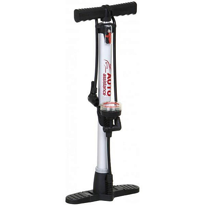 Насос одноцилиндровый ручной Auto Assistance манометр 5 Атм циліндр алюміній 38*480мм