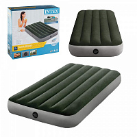 Ліжко надувне Intex Prestige Downy 64107 191х99 см зелено-сірий