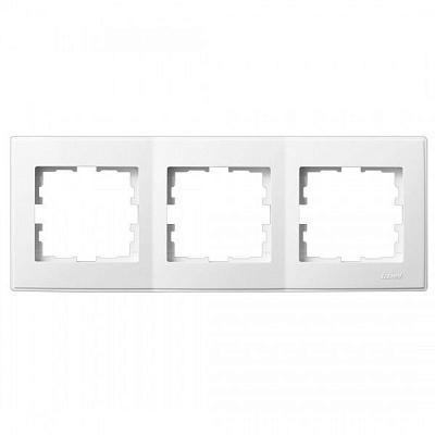 Рамка трехместная Lezard Lesya горизонтальная белый 705-0200-148