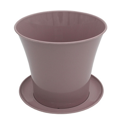 Горщик пластиковий Омела Акварель 1,3 л D 15 круглий пудровий