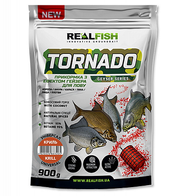 Прикормка RealFish 900 г криль Tornado Универсал