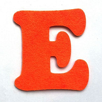Буква Е із фетру 2 мм 10 см