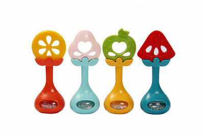 Іграшка-брязкальце Lindo з прорізувачем для зубів Б 388