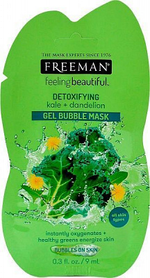 Маска для обличчя FREEMAN Feeling Beautiful детокс Капуста Кале та кульбаба 9 мл