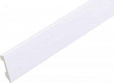 Плинтус дюрополимер King Floor JC885-W1 белый 2000х80х15 мм 