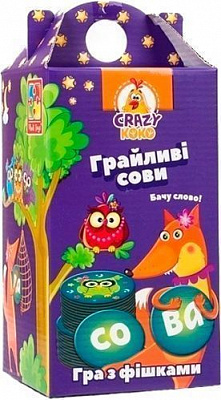 Гра настільна Vladi Toys Грайливі сови. Бачу слово!