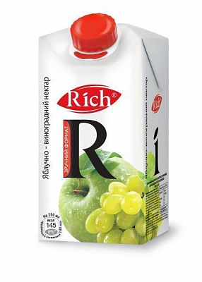 Нектар Rich Яблучно-виноградний 0,5л (4820039353450)