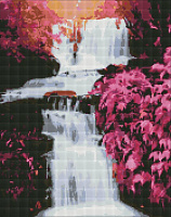 Алмазная мозаика Тропический водопад 40х50 см Идейка 