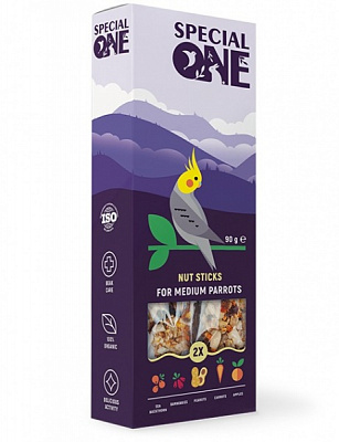 Корм SPECIAL ONE Палички горіхові для середніх папуг 90 г PR242345