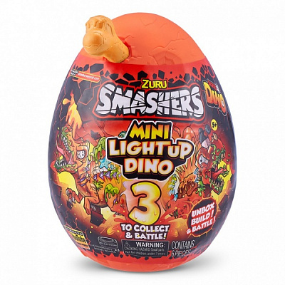 Игровой набор Zuru Smashers Light-Up Dino Mini с аксессуарами-В 7473B