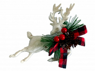 Елочная игрушка Олень E09031 14 см 