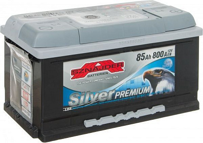 Акумулятор автомобільний SZNAJDER Silver Premium 6СТ- 85Aз 85А 12 B «+» праворуч