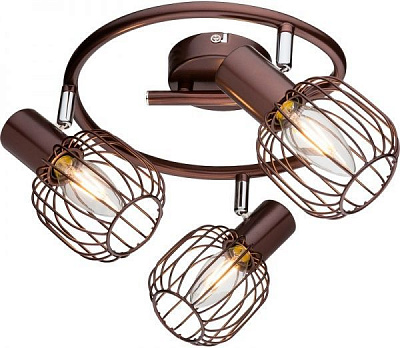 Спот Globo Akin 3x40 Вт E14 коричневый 54801-3 
