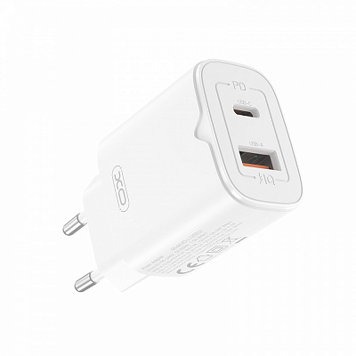 Сетевое зарядное устройство Xo L130 PD30W, QC18W USB-A, USB-C White (L130.white)