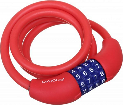 Замок велосипедний MaxxPro FBC110-Rd SS20 червоний
