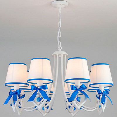 Люстра подвесная Strotskis Terry 8x40 Вт E14 сине-белый 60066/8 